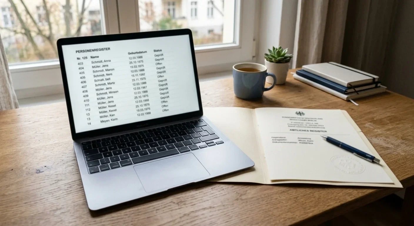 Amtliche Whitelist der Gemeinsamen Glücksspielbehörde der Länder auf einem Schreibtisch