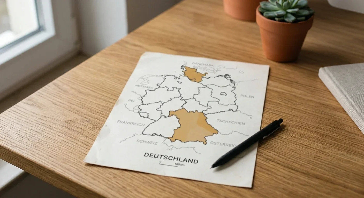 Deutschlandkarte mit markierten lizenzierten Bundesländern für Online-Tischspiele