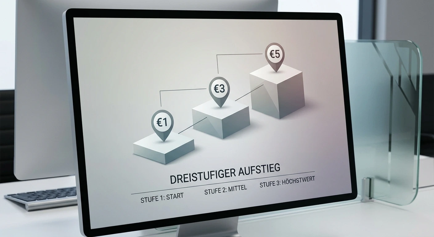 Gestaffeltes Diagramm mit drei Stufen Euro-Einsatzlimits