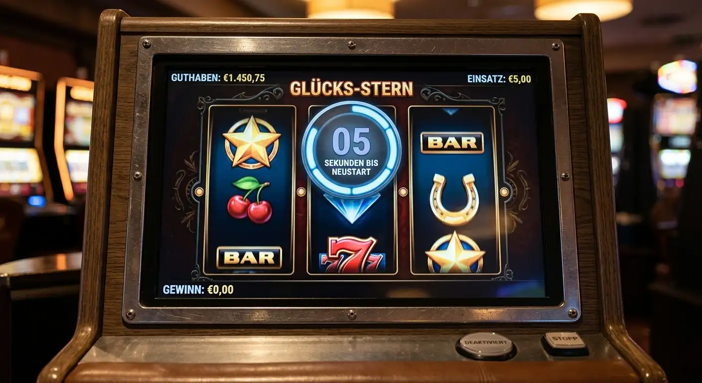 Nahaufnahme einer Spieloberfläche mit Countdown-Anzeige und ruhiger Farbpalette