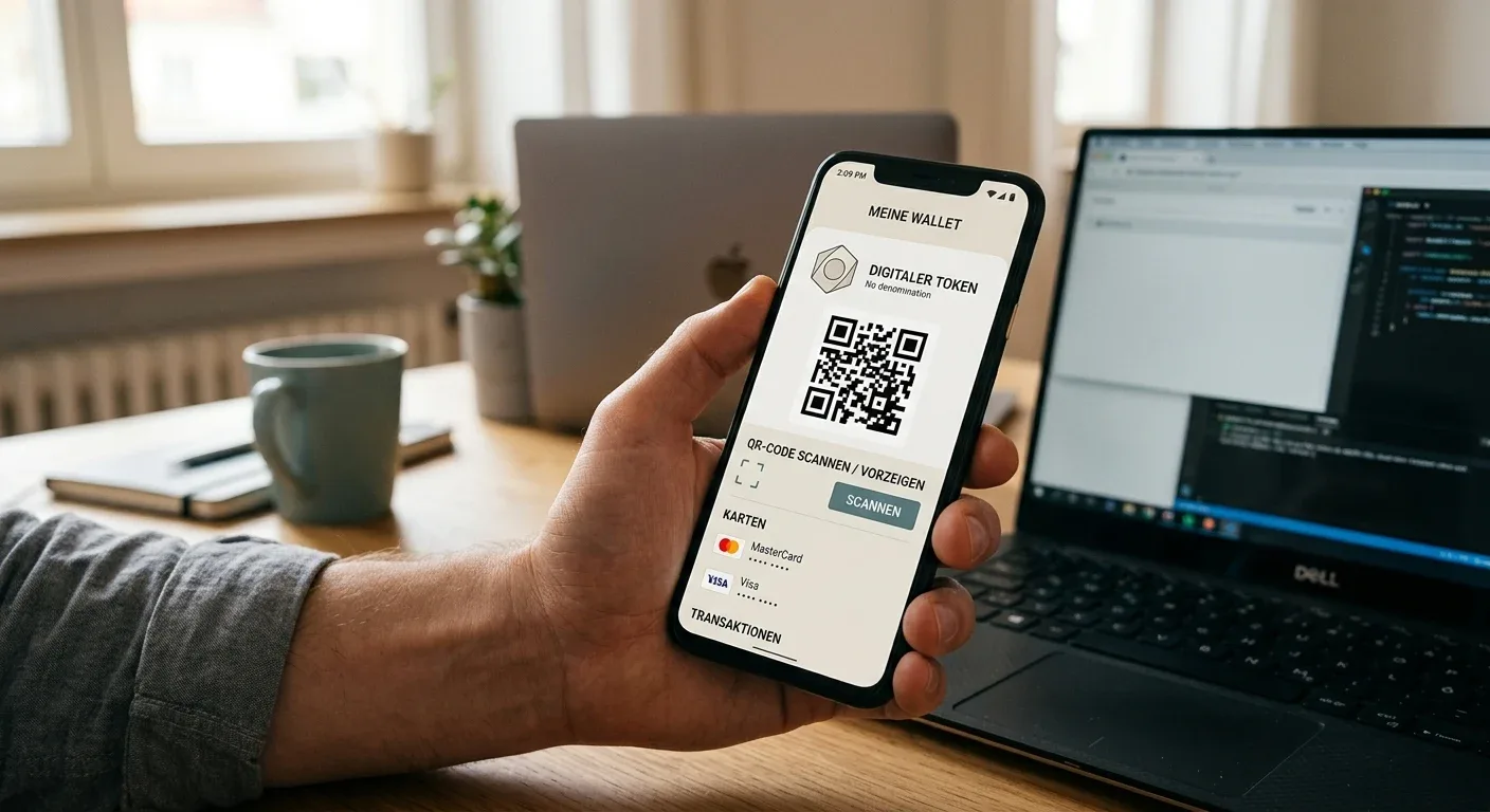 Krypto-Einzahlung im Casino per Wallet und QR-Code auf einem Smartphone