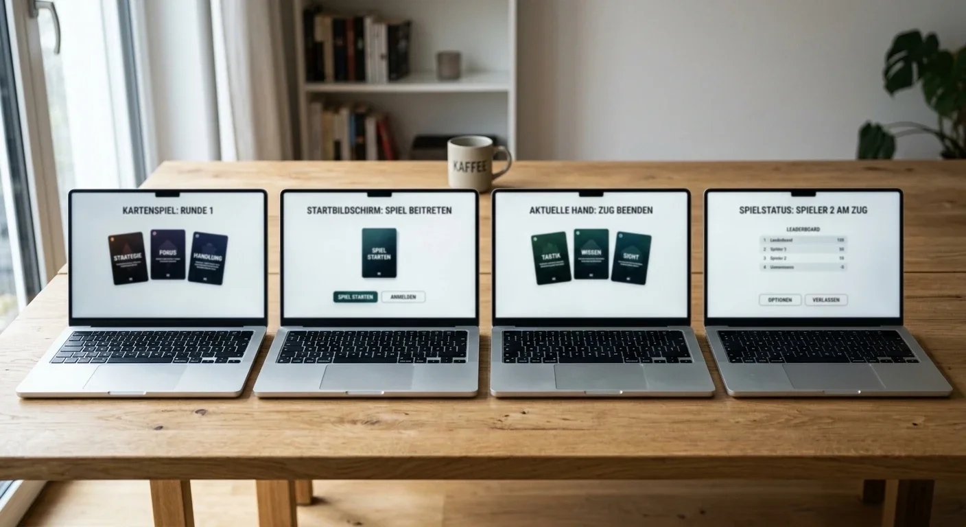 Laptop mit geöffnetem Anbietervergleich für legale Online Poker Casinos in Deutschland