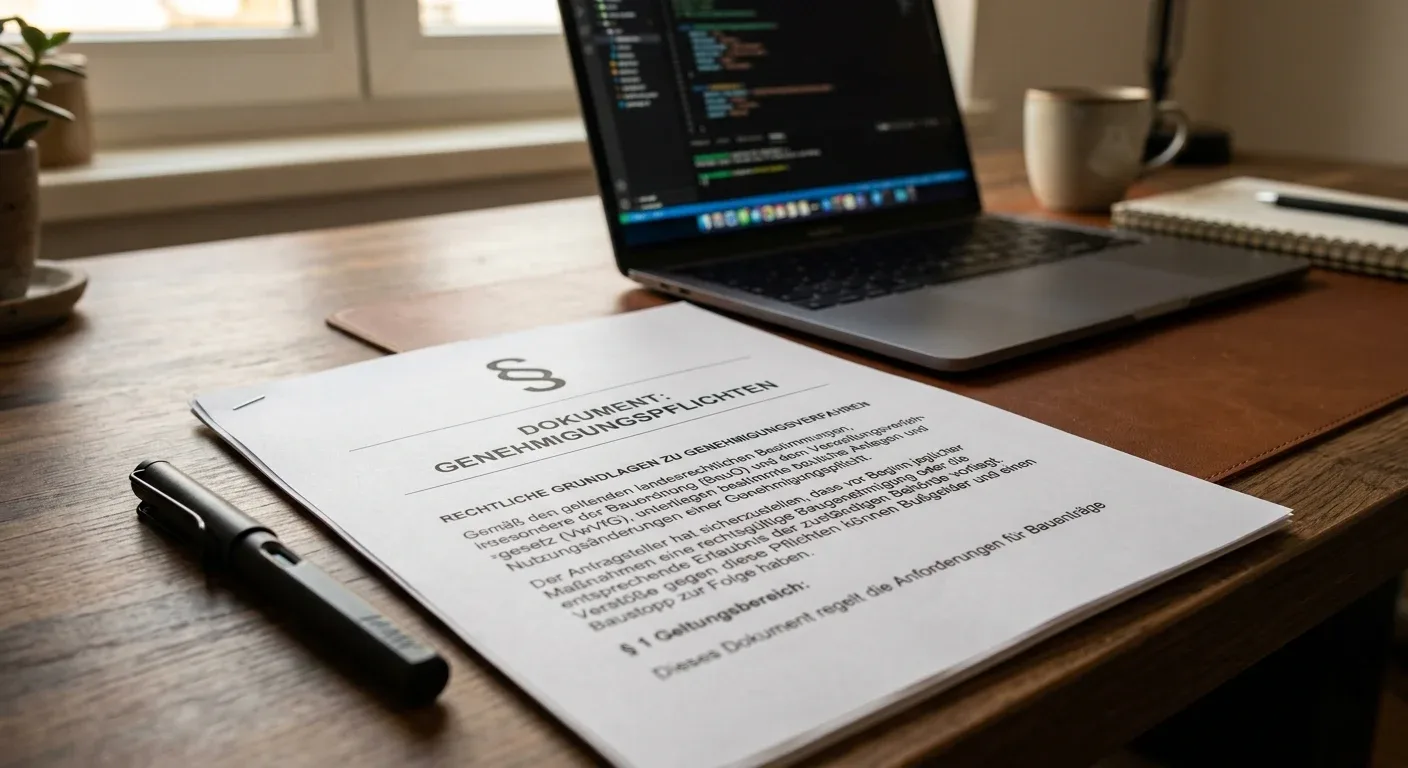 Dokument mit Paragraph-Symbol und GGL-Logo zur Erlaubnispflicht