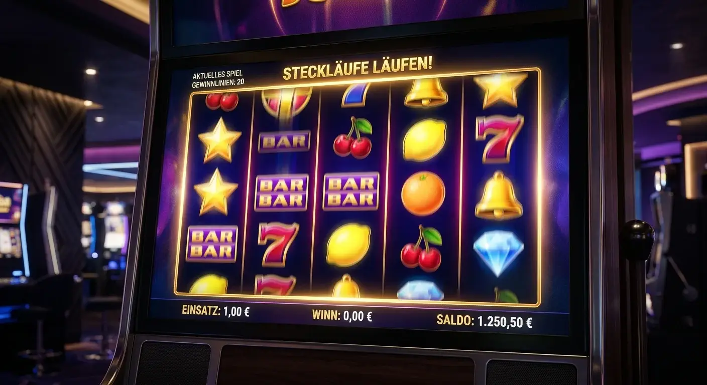 Spielautomaten Slots in Bewegung mit generischen Symbolen